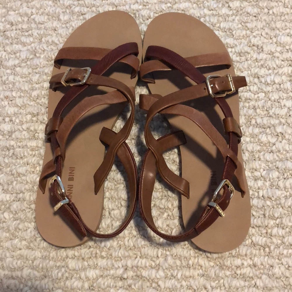 Brand new never worn strappy sandals